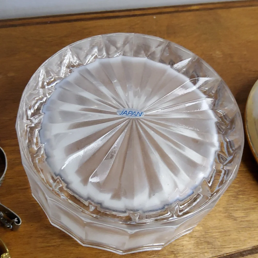 VintageTowel Rosegold Plated Vanity Jar. Japan